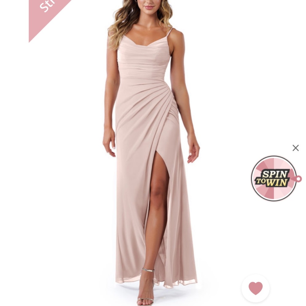 Azazie Deandra bridesmaid dress in dusty rose